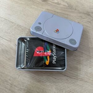 Vintage PlayStation Classic Playing Cards with Console Case